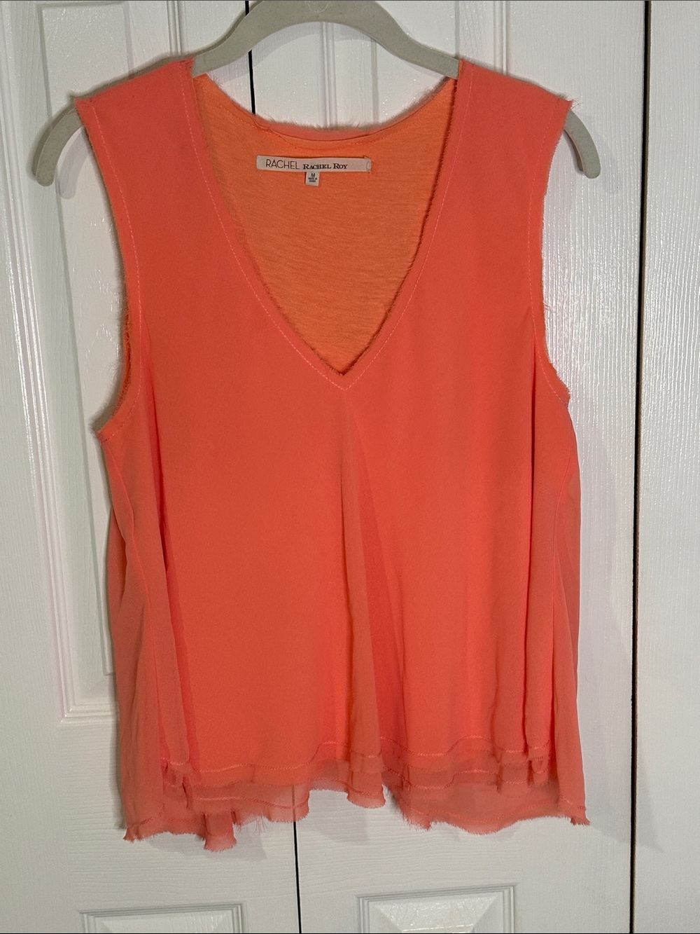 RACHEL Rachel Roy Coral V-Neck Sleeveless Tank